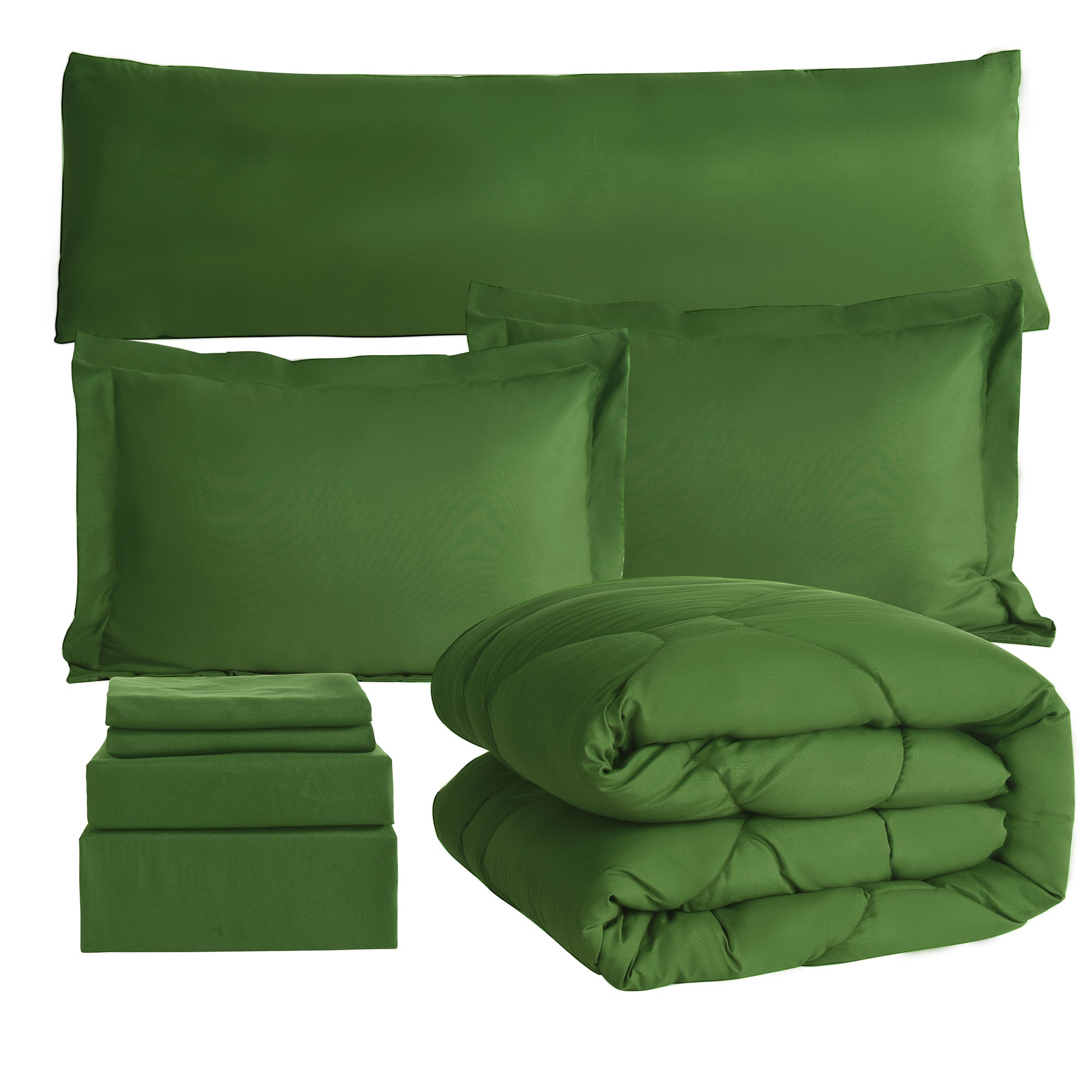 HIG Comforter Set, 8 Piece  Bed in a Bag with Flat Sheet, Fitted Sheet, Pillowcases & Shams