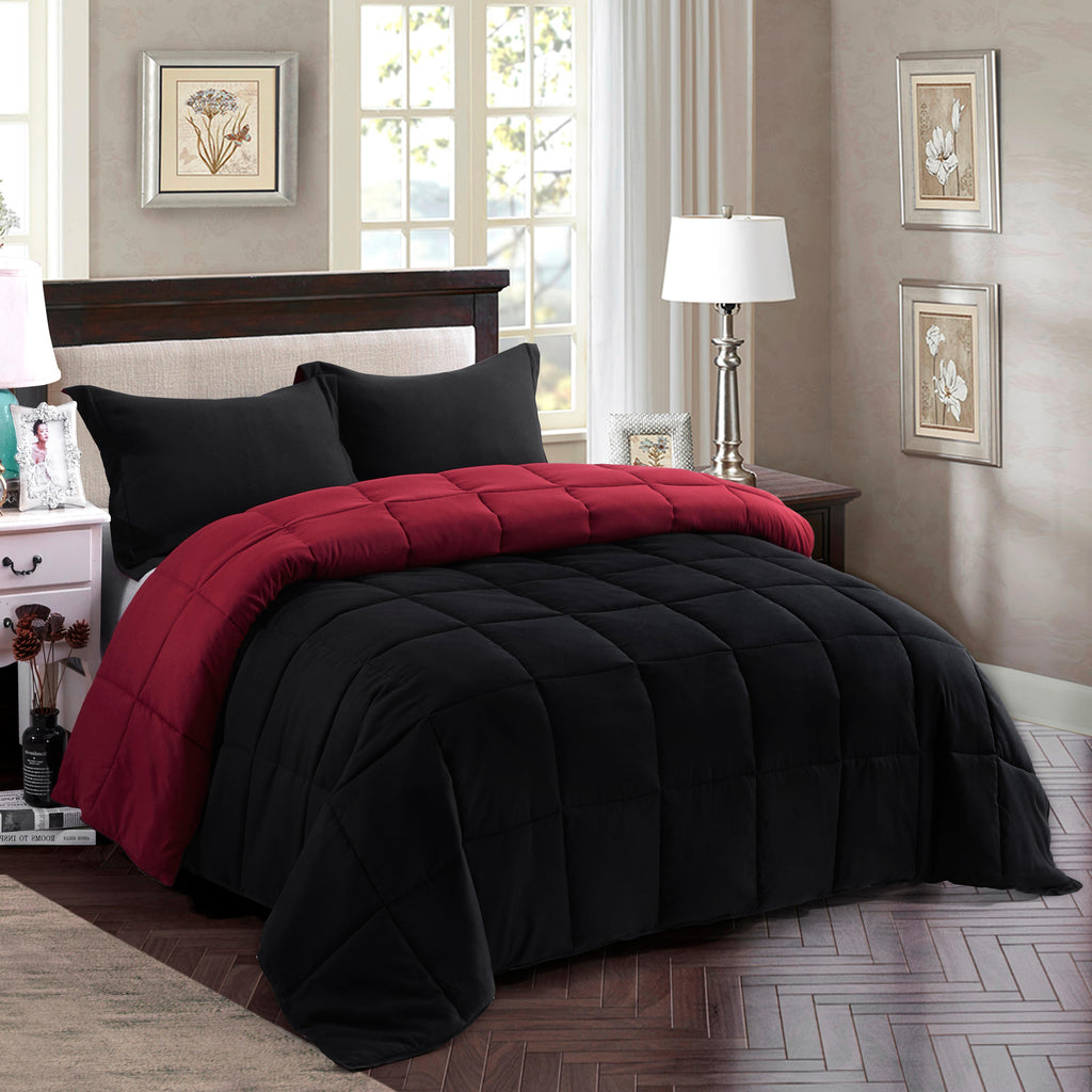HIG Light Weight Down Alternative Comforter Set, Reversible, Including a Variety of Colors and Sizes