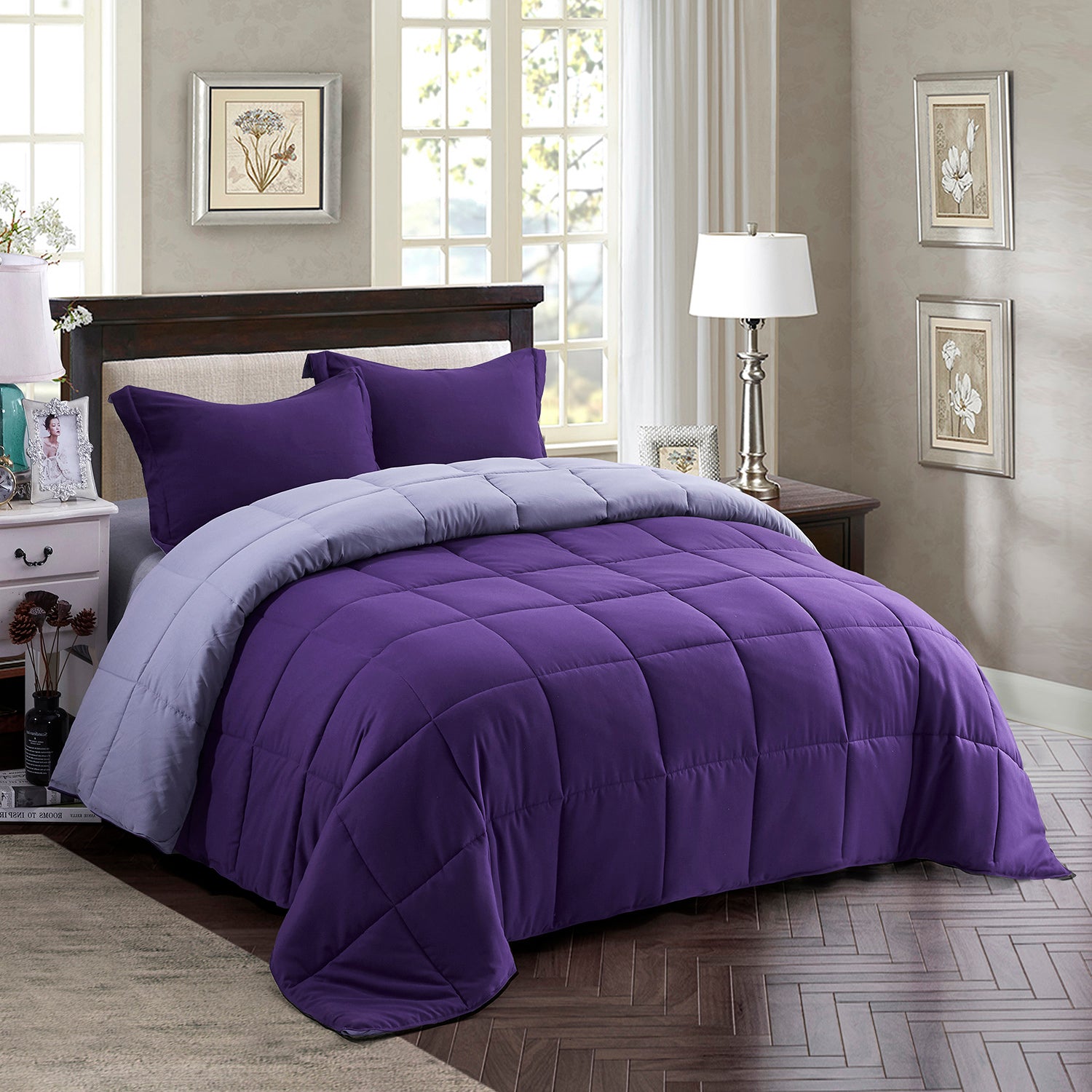 HIG Light Weight Down Alternative Comforter Set, Reversible