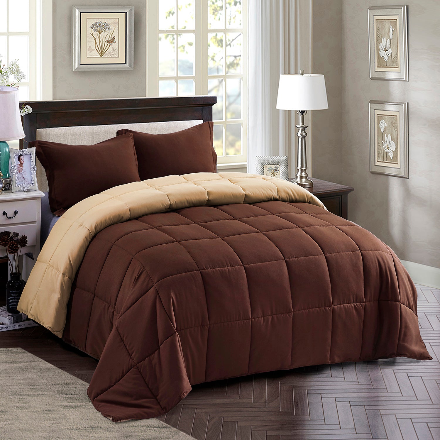 HIG Light Weight Down Alternative Comforter Set, Reversible