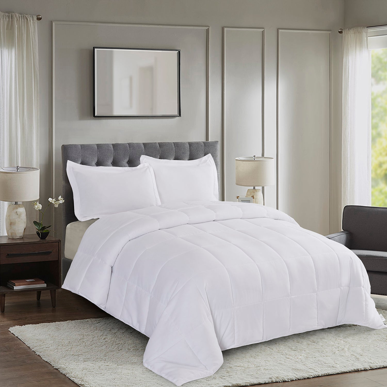 HIG Light Weight Down Alternative Comforter Set, Reversible