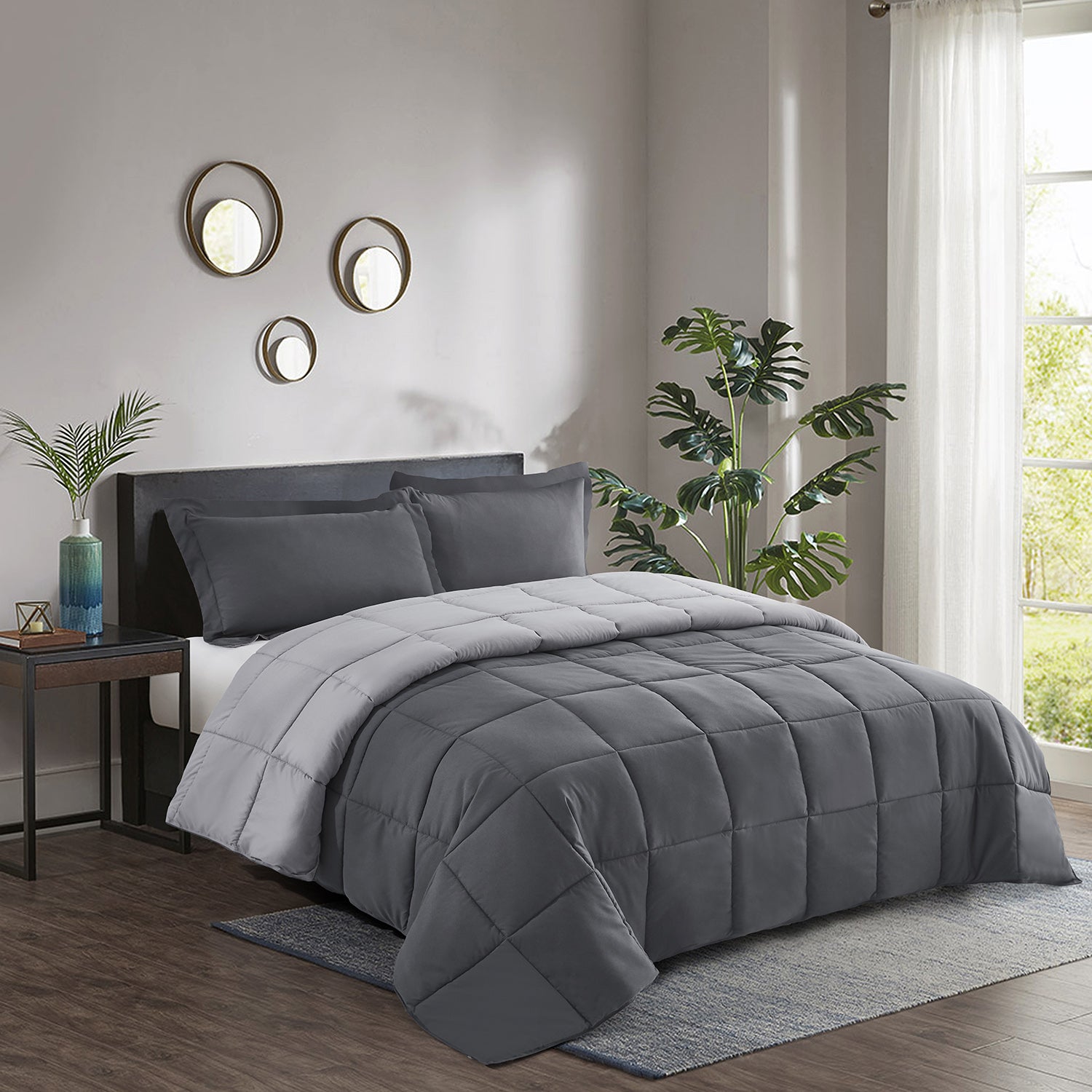 HIG Light Weight Down Alternative Comforter Set, Reversible