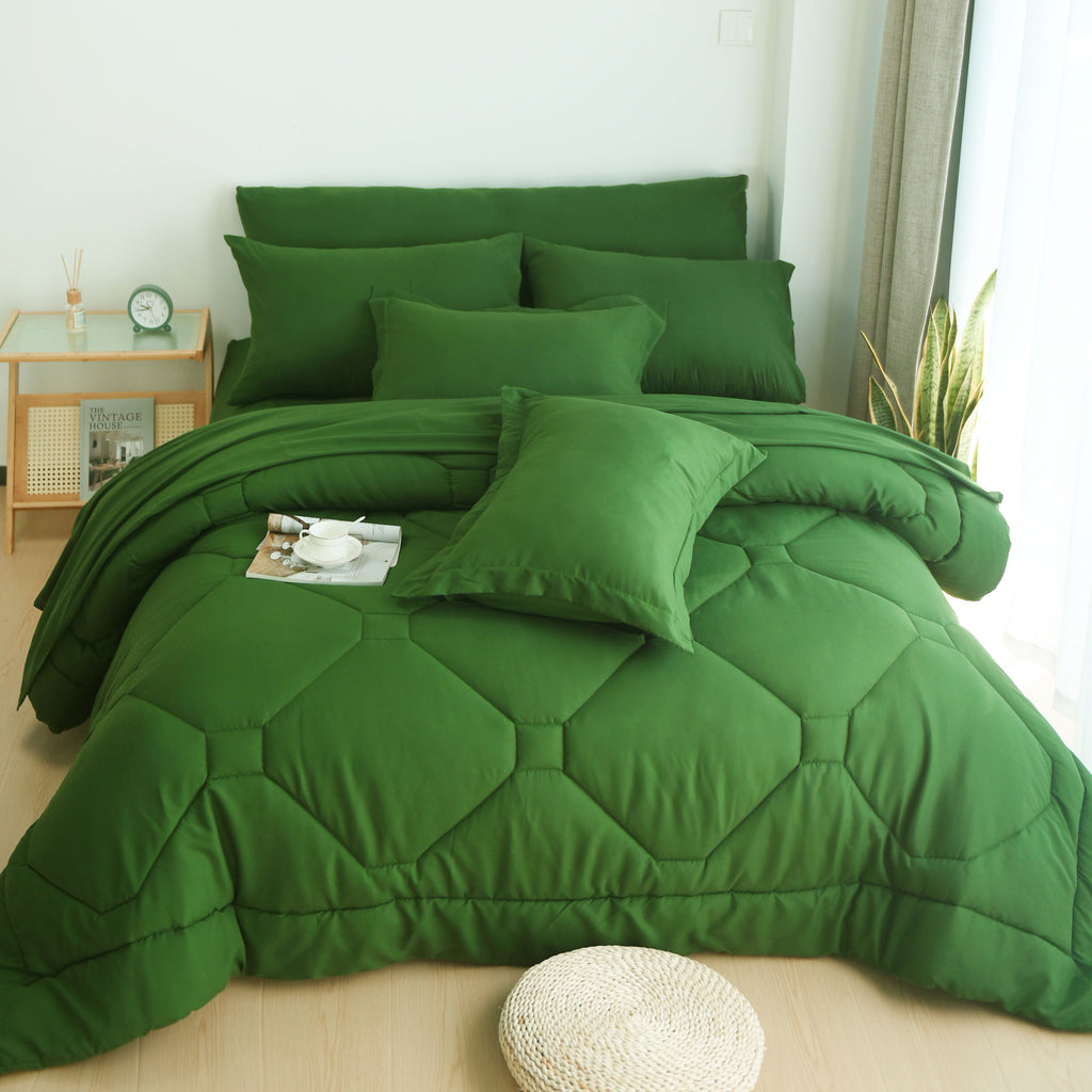HIG Comforter Set, 8 Piece  Bed in a Bag with Flat Sheet, Fitted Sheet, Pillowcases & Shams