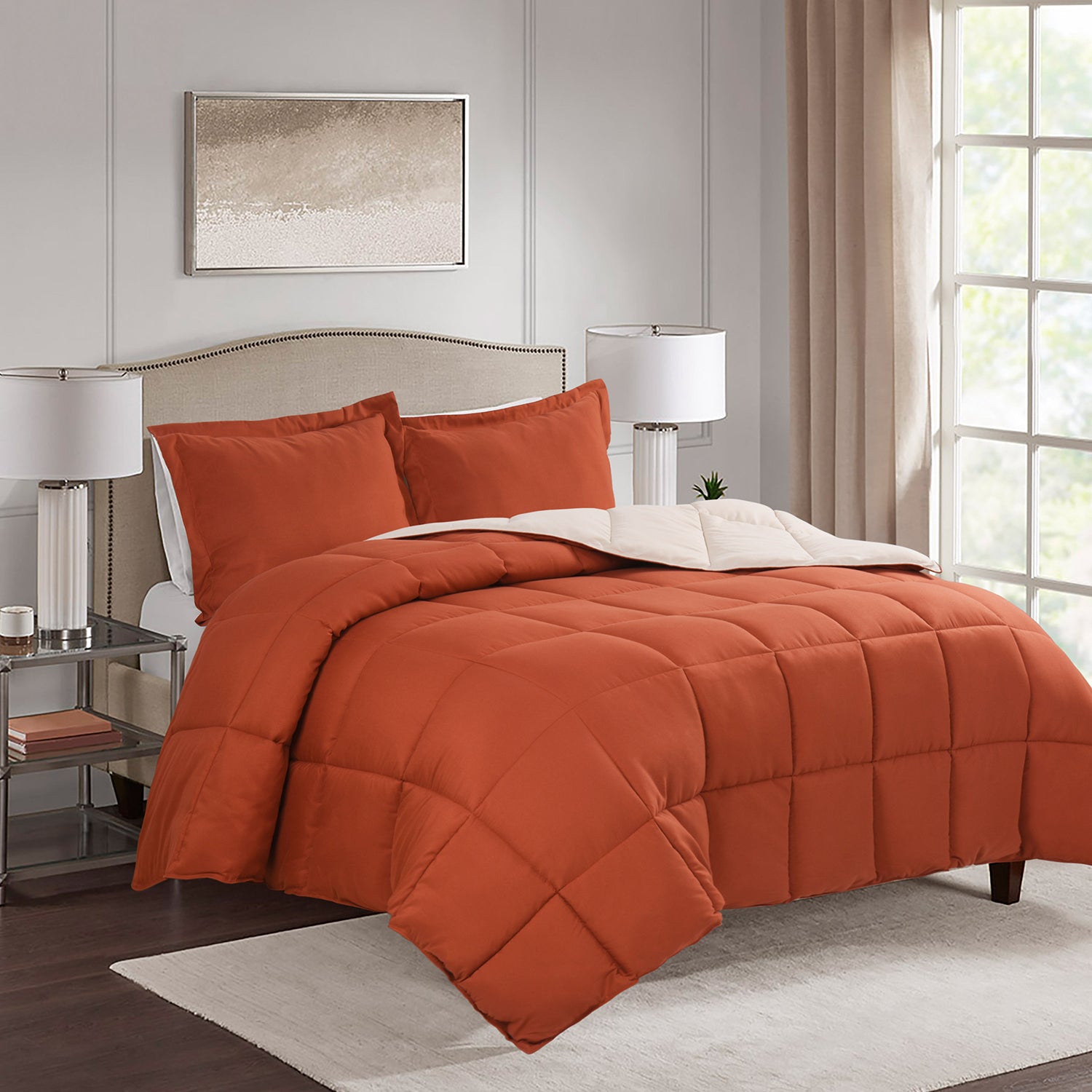 HIG Light Weight Down Alternative Comforter Set, Reversible
