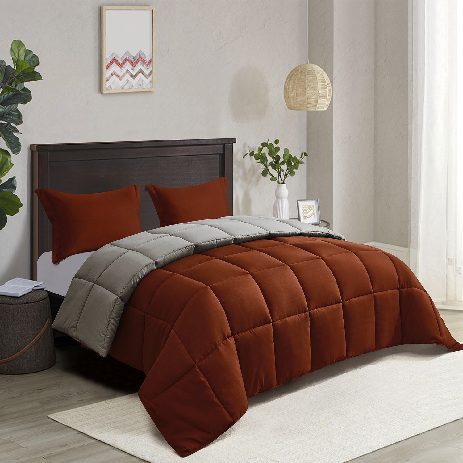 HIG Light Weight Down Alternative Comforter Set, Reversible