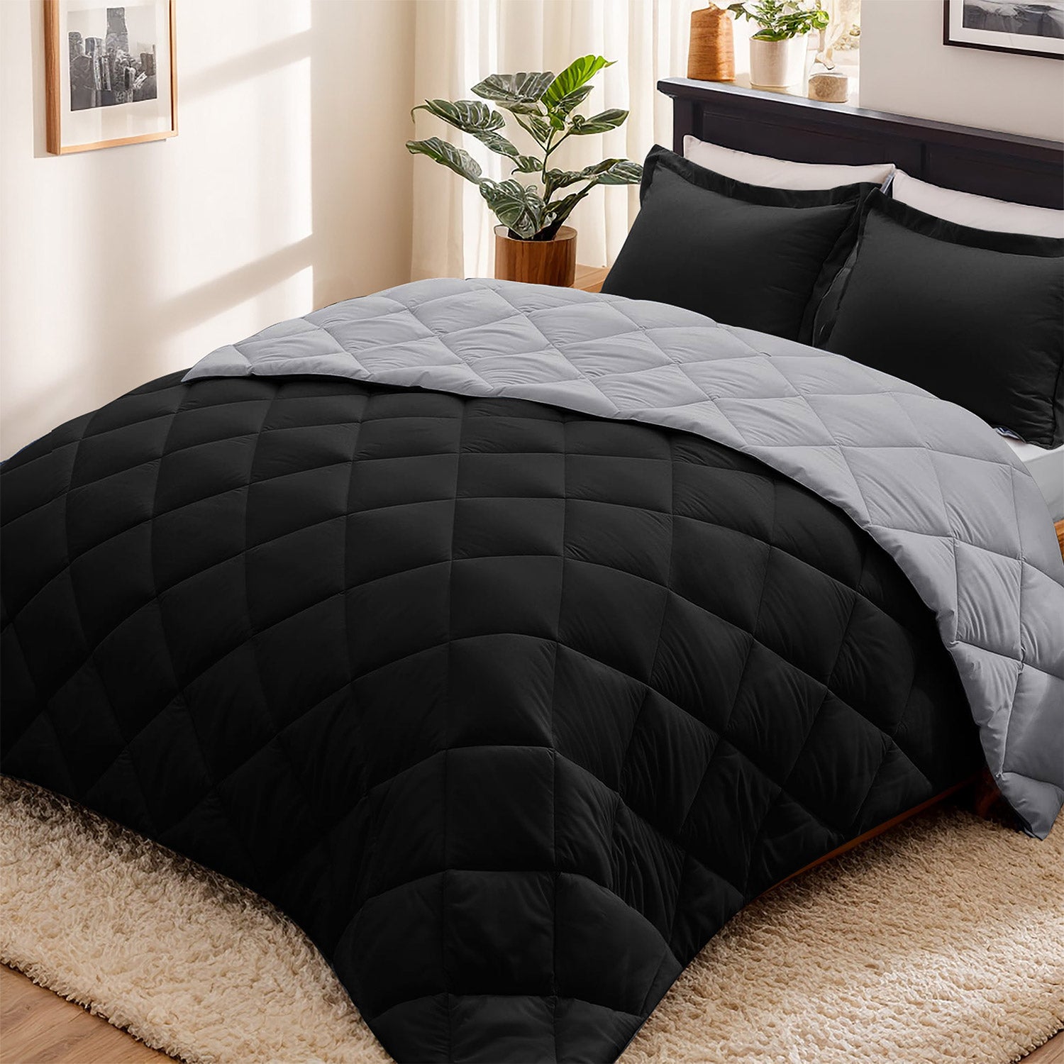 HIG Light Weight Down Alternative Comforter Set, Reversible