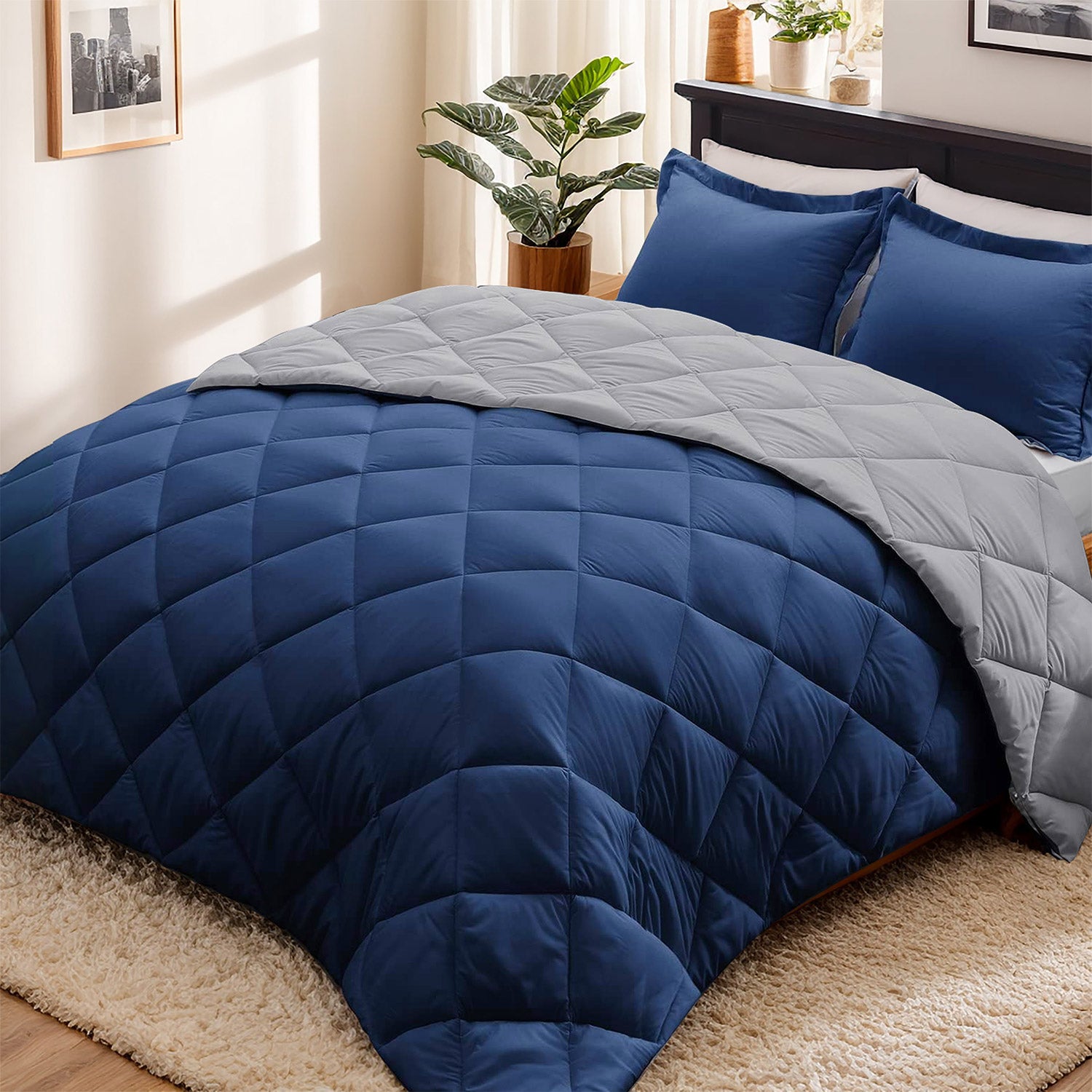 HIG Light Weight Down Alternative Comforter Set, Reversible