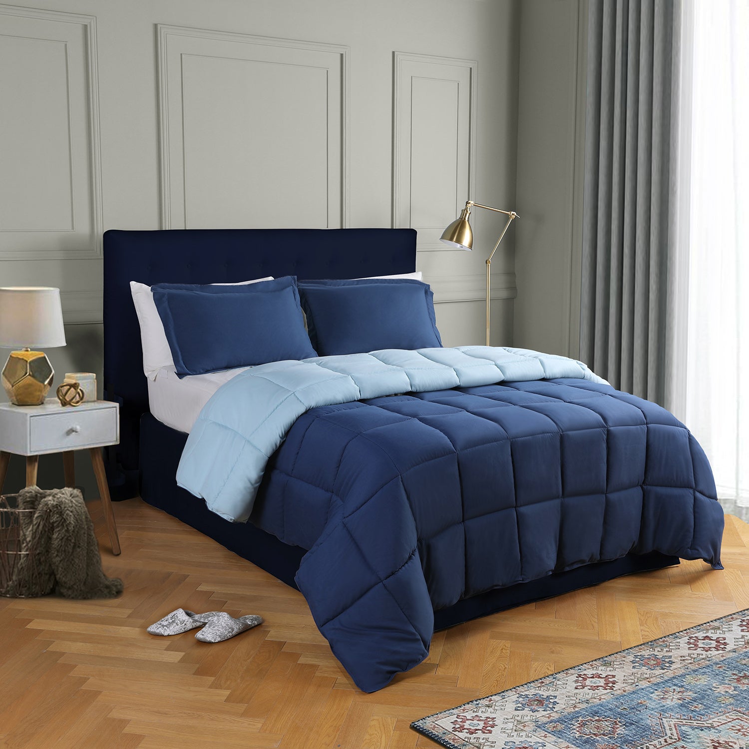 HIG Light Weight Down Alternative Comforter Set, Reversible