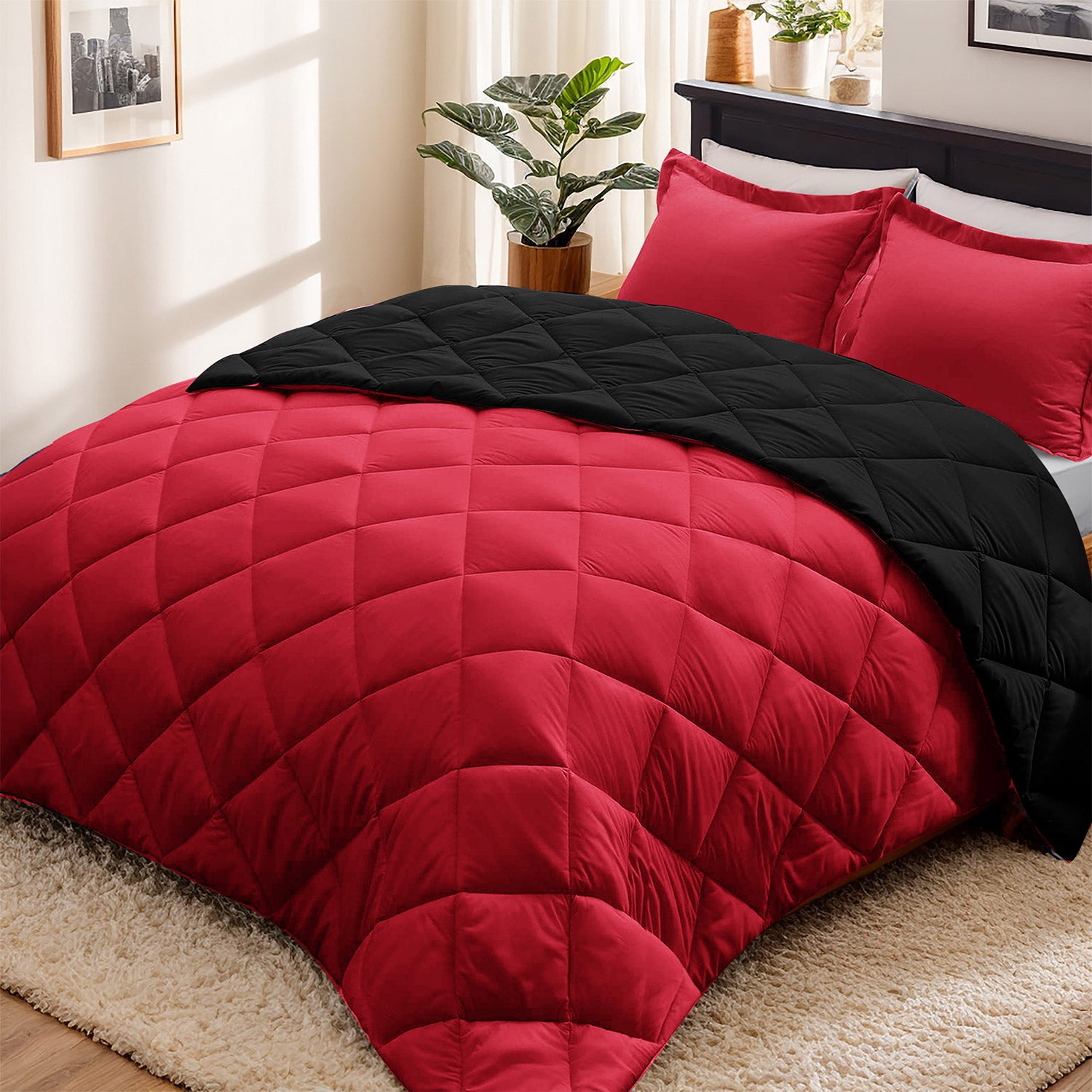 HIG Light Weight Down Alternative Comforter Set, Reversible