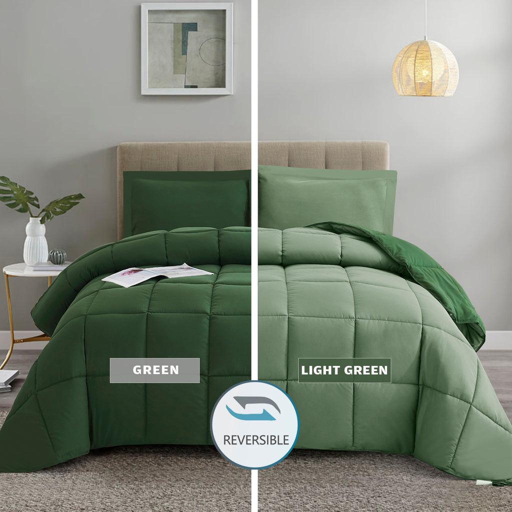HIG Light Weight Down Alternative Comforter Set, Reversible, Including a Variety of Colors and Sizes