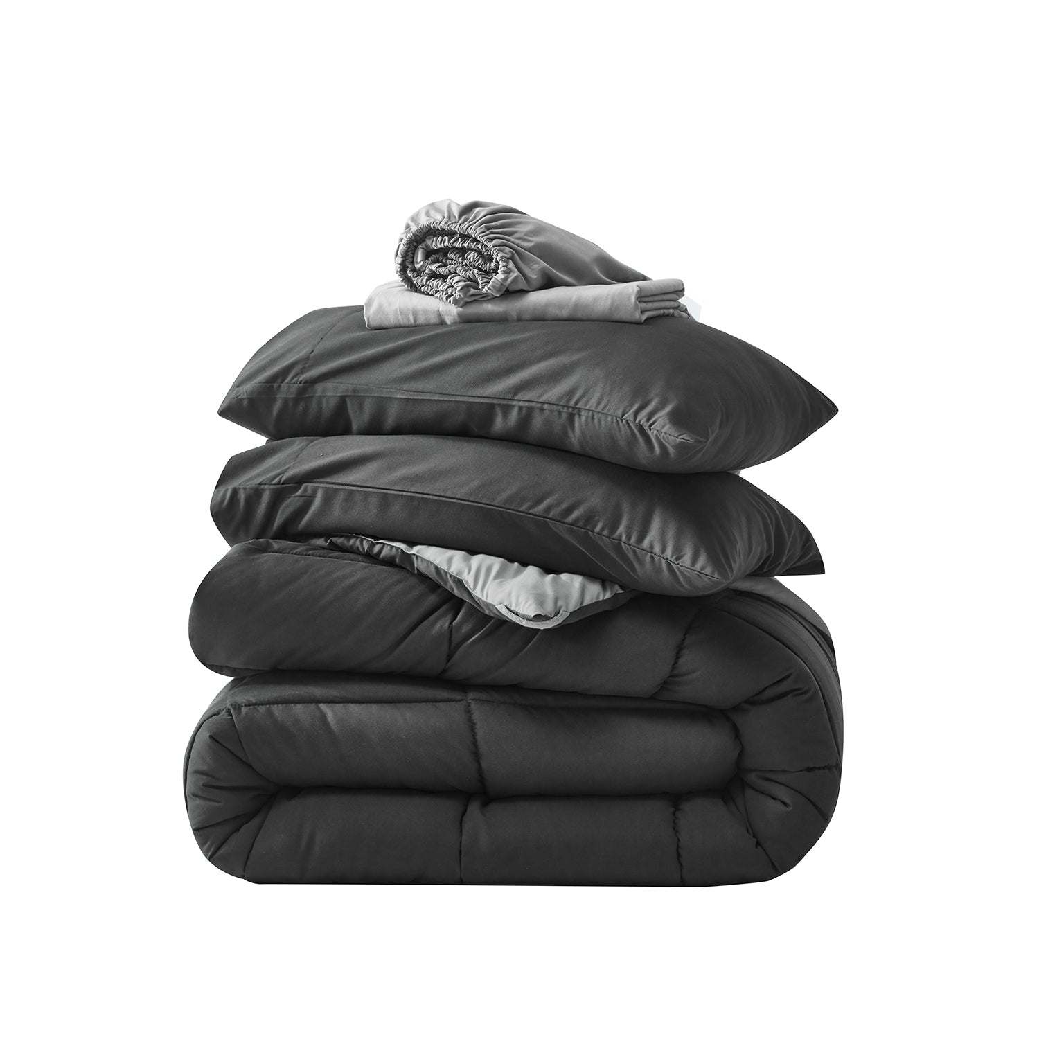 HIG 5or7 Pieces Comforter Set,Reversible and Lightweight Bed in a Bag with Comforter, Flat Sheet, Fitted Sheet, Pillowcases, All Season Bedding Set for Dorm Bedroom